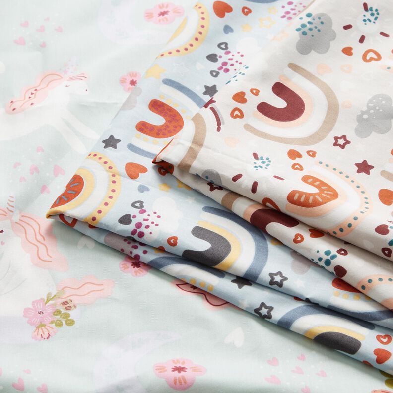 Poplin regnbåge – ljusbeige,  image number 5
