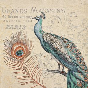 dekorationspanel Gobel&auml;ng p&aring;f&aring;gel &ndash; ljusbeige/bl&aring;, 