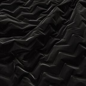 Quiltat tyg Peachskin Chevron | Katia Fabrics – svart, 
