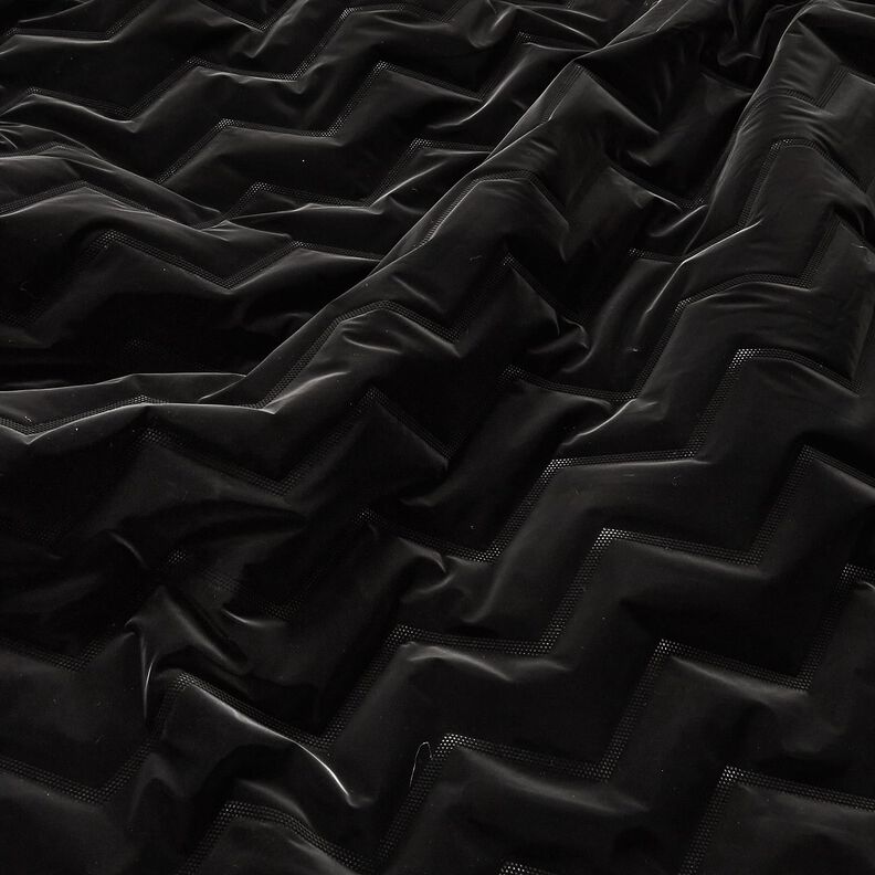 Quiltat tyg Peachskin Chevron | Katia Fabrics – svart, image number 3