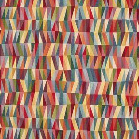 Dekorationstyg Gobeläng Grafisk sicksack – ljusbeige/kaminröd, 