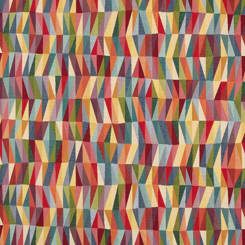 Dekorationstyg Gobeläng Grafisk sicksack – ljusbeige/kaminrött,  image number 1