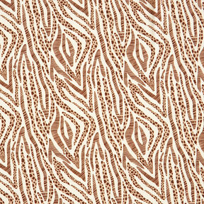 GOTS French Terry Sommarsweat Zebra | Tula – ljusbeige/mörkbrun, 