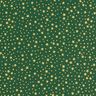 Bomullstyg Kretong Julinspirerad stjärnhimmel liten – mörkgrön/guld,  thumbnail number 1