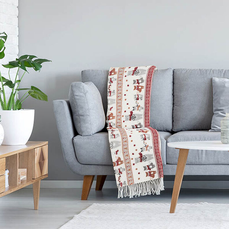 Mysfleece vinterdjur – vit/kaminrött, image number 7