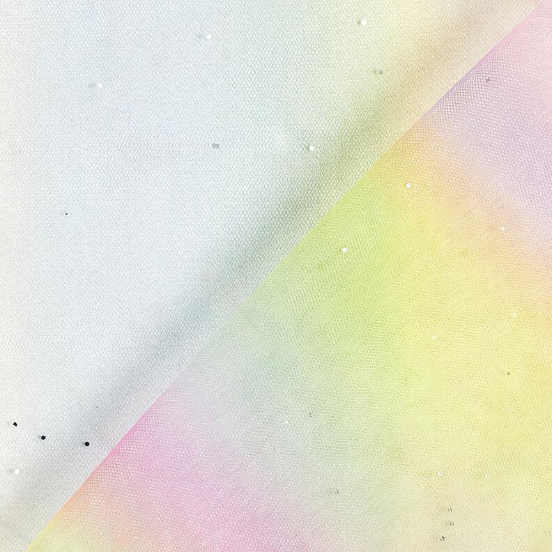 <h2>Softmesh Regnb&aring;ge Glitterprickar, f&auml;rgglad &ndash; stickat och transparent</h2>,  image number 5