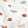 Muslin/Dubbel-krinkelväv Geometriska symboler – elfenbensvit/karamell,  thumbnail number 2
