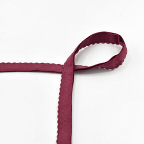 Elastisk kantband spets [20 mm] – bordeauxrött, 
