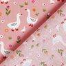 Bomullspoplin Gäss på ängen – rosa,  thumbnail number 4