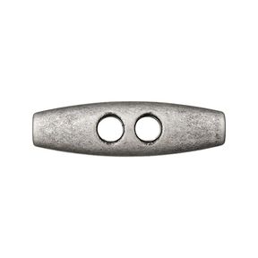 Pinnformad knapp, polyester metalliserad – gammalt silver, 