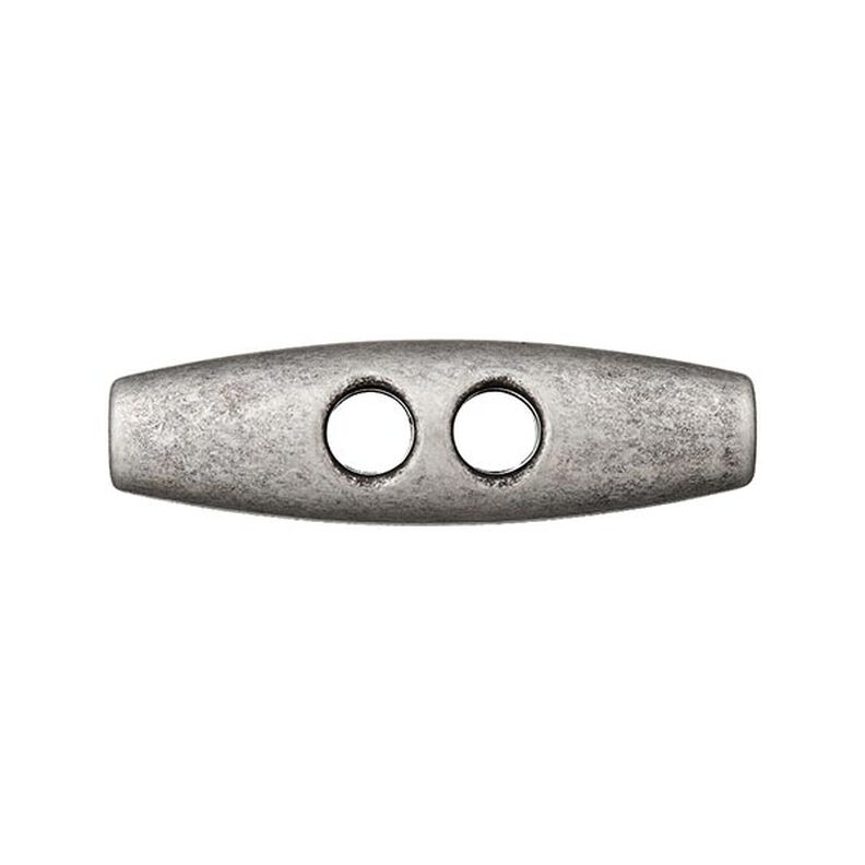 Pinnformad knapp, polyester metalliserad – gammalt silver,  image number 2