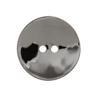 Metallknapp 2 hål  – antracit, 