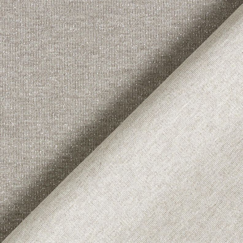 Stickad jacquard glitter-melange – beige/silvermetallic,  image number 4