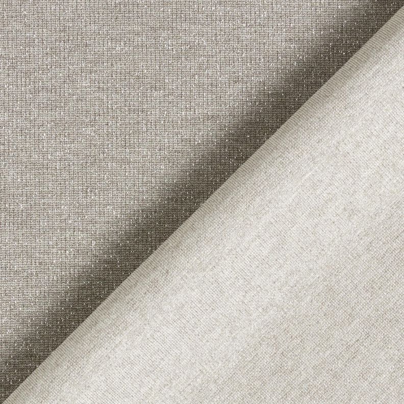 Stickad jacquard glitter-melange – beige/silvermetallic, image number 4