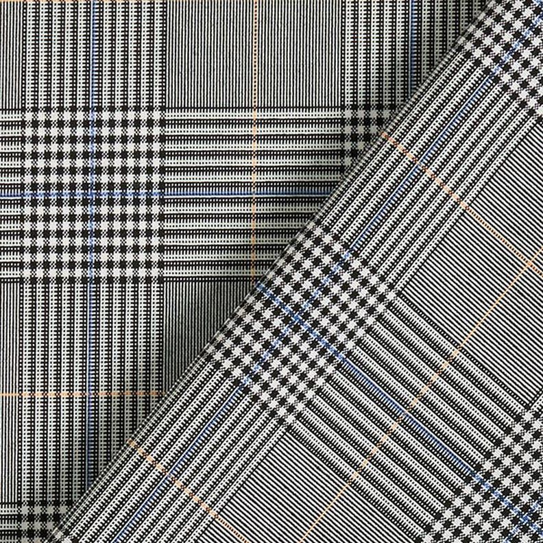 Viskosstretch Glencheck-rutor – grått/indigo, image number 4