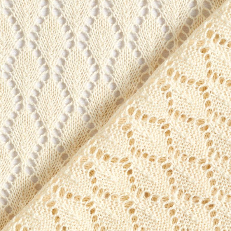 Stickat tyg Crochette – yllevit, image number 5