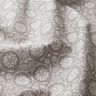Bomullstyg Kretong Blommor och rankor – silvergrå/vit,  thumbnail number 2