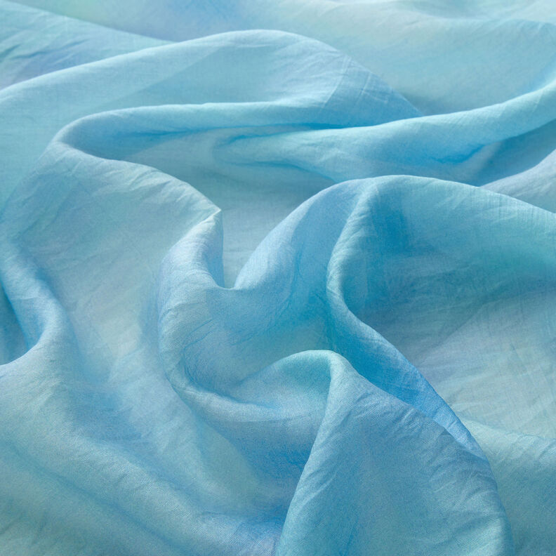 tunn Tencel batik – aquablått,  image number 7