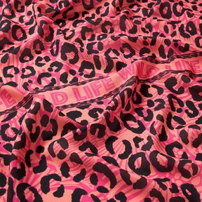 Viskos Voile lejon och blommor kantdesign Panel – pink/brandgul, 
