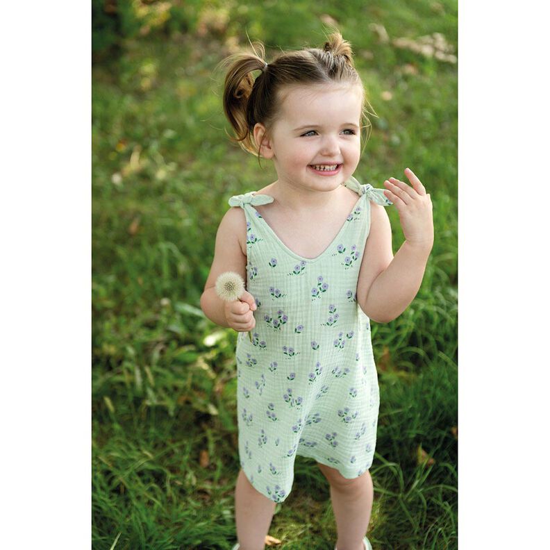 Muslin/Dubbel-krinkelväv småblommor | Poppy Fabrics – ljus gammalrosa,  image number 6