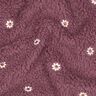 Teddyplysch broderade småblommor | Poppy Fabrics – mörk gammelrosa,  thumbnail number 2