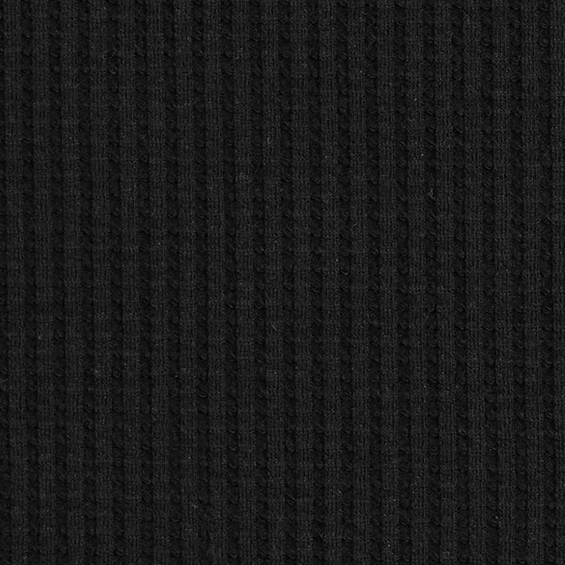 bomullsvåffeljersey enfärgad – svart,  image number 4