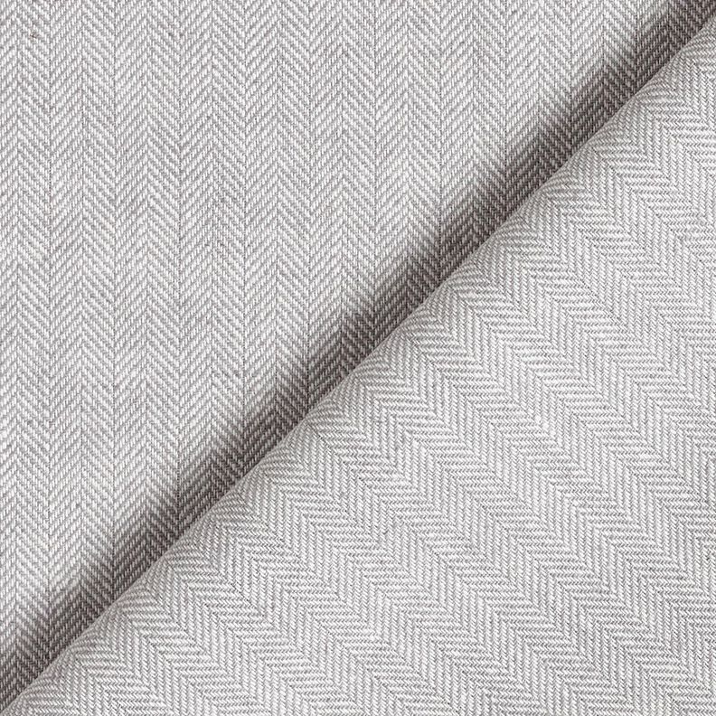 Linne-bomulls-mix Fiskbensmönster – silver,  image number 4