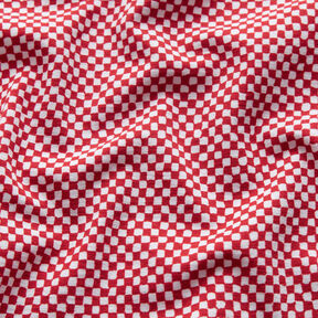 GOTS Bomullsjersey Minirutor | TCC x LOOKS by Wolfgang Joop – rött/vit, 