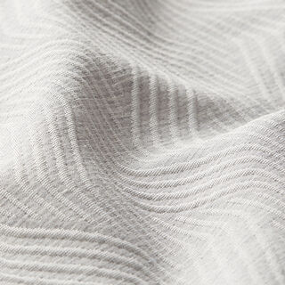 Dekorationstyg jacquard Vågiga linjer – ljusgrått, 