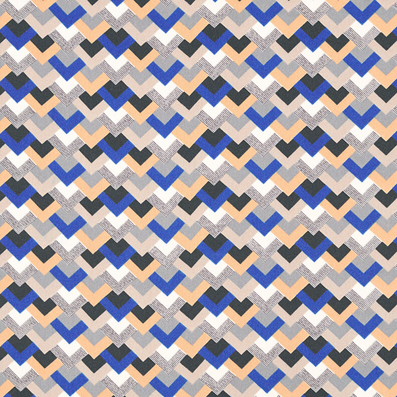lätt satin retromönster – indigo/beige, image number 1