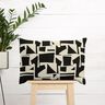 Dekorationstyg Jacquard Abstrakt struktur – svart/yllevit,  thumbnail number 7