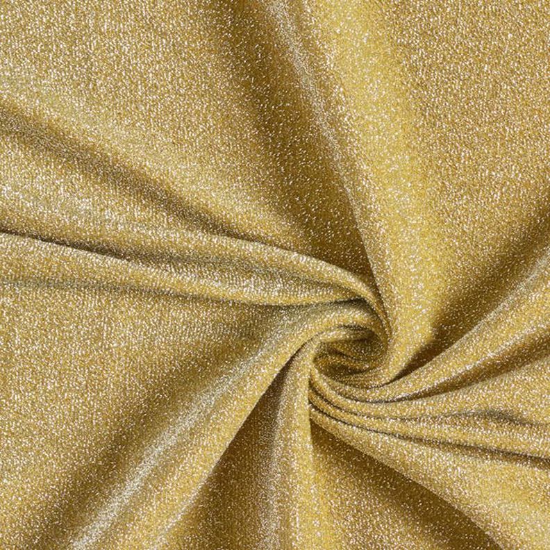 Jerseytyg Silverglitter Glamour – senap,  image number 1