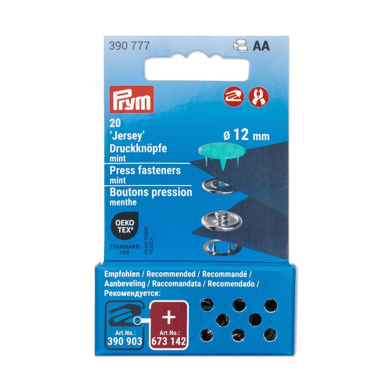 Tryckknappar jersey [12 mm] | Prym – mint,  image number 3