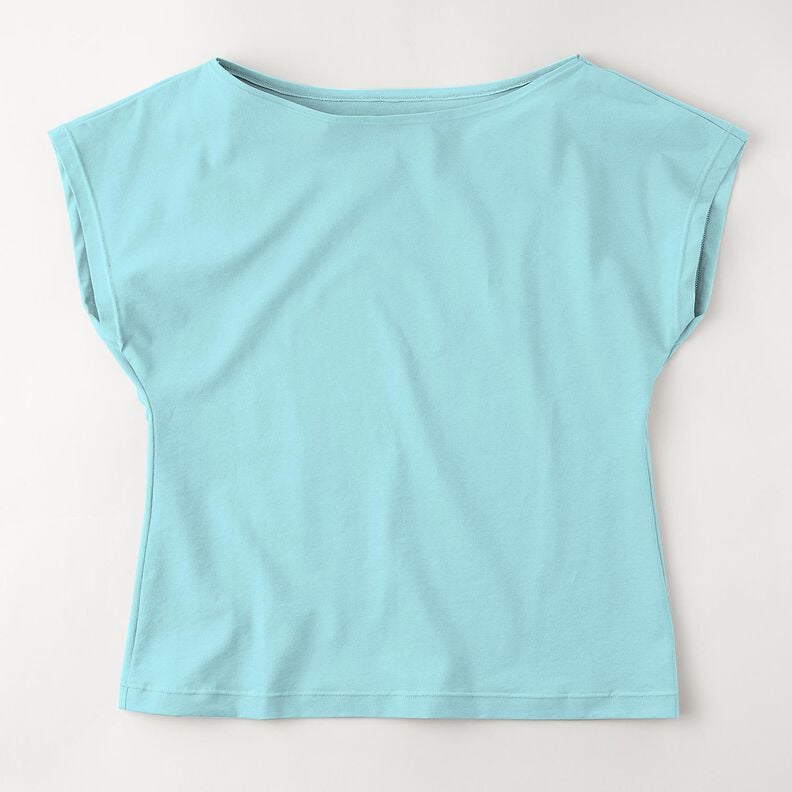Bomullsjersey medium enfärgad – isblå,  image number 12
