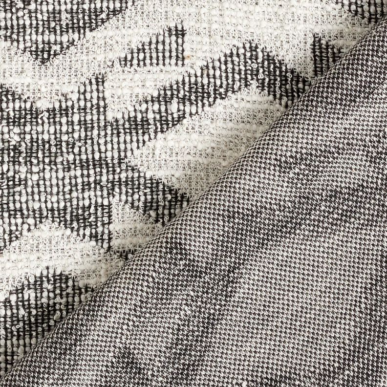 Stickad bouclé chevron – svart/vit, image number 5
