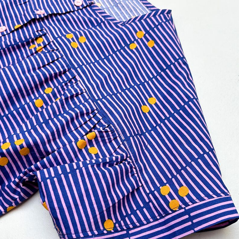 FRAU SUZY - ledig kortärmad blus med veck, Studio Schnittreif  | XS -  XXL,  image number 3