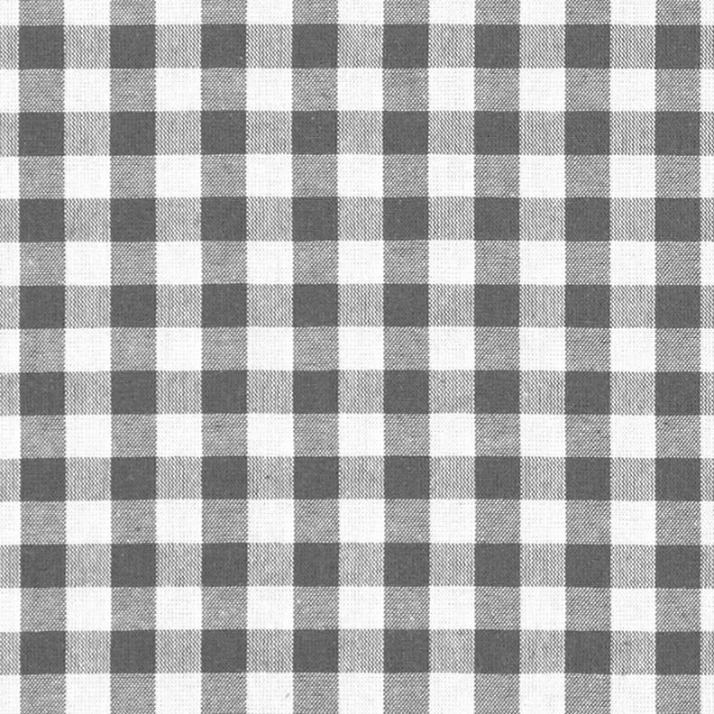 Bomullstyg Vichy rutig 1 cm – pärlgrå/vit,  image number 1