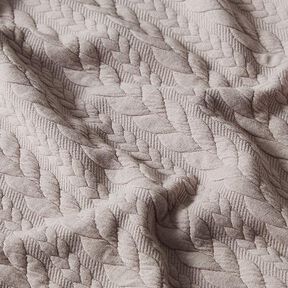 Jerseyjacquard Cloqué Flätat mönster – beige, 