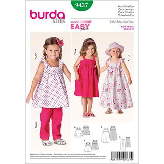 Babyklänning med axelband / Byxor, Burda 9437, 