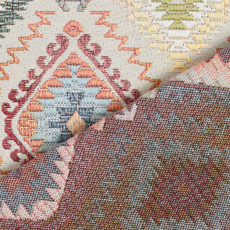Dekorationstyg Jacquard Indisk matta – ljusbeige,  image number 5