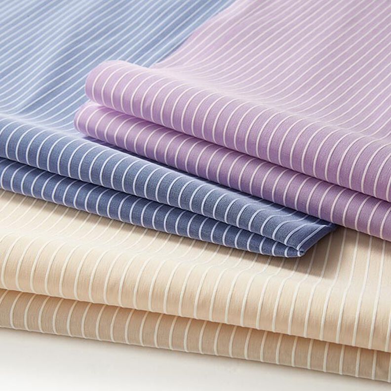 Stretchtyg med tvärränder, elastiskt på längden – pastellviolett, image number 5