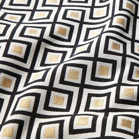 Dekorationstyg Jacquard Artdecoromber – yllevit/guld, 