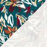 Viskosjersey moderna blommor – petrol/koppar,  thumbnail number 4