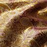 Jacquard för kläder Metallic paisley – lila/guld,  thumbnail number 2