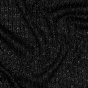 Ribbstickat lurex – svart,  Ribbstickat lurex – svart,