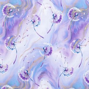 Bomullsjersey marmor-maskrosor | Glitzerpüppi  – fläder/lila,  Bomullsjersey marmor-maskrosor | Glitzerpüppi  – fläder/lila,