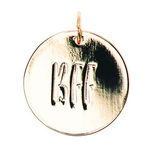 Hängsmycke BFF [Ø17 mm] | Rico Design – guld metallisk, 