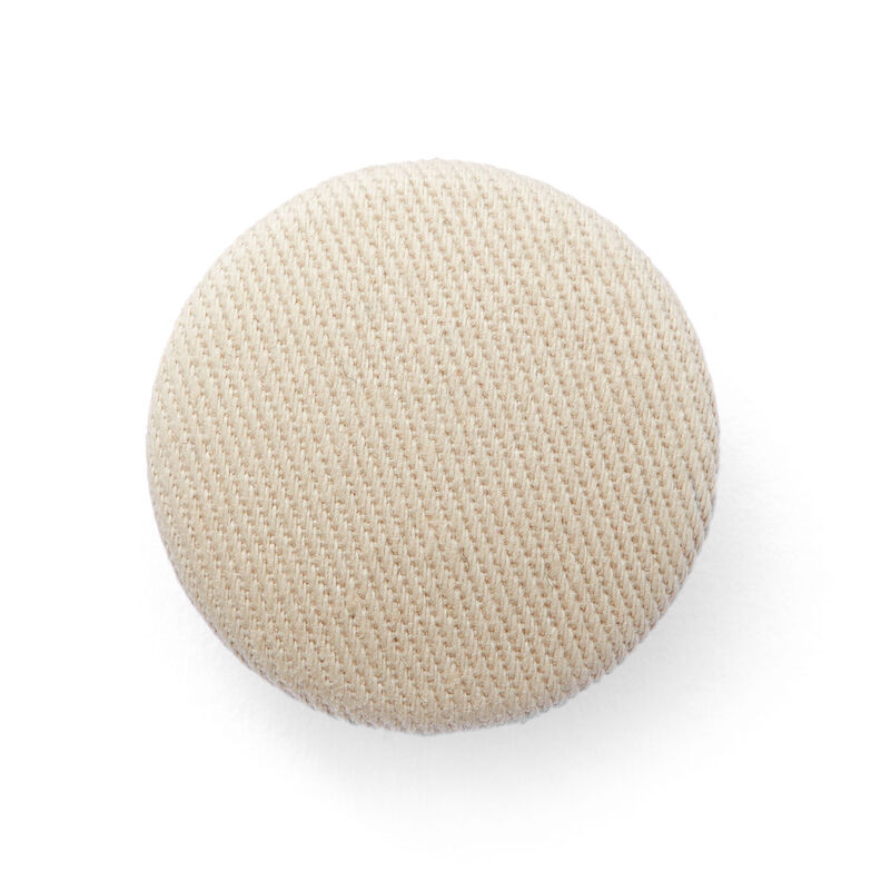 Klädd knapp, Bomullskypert – beige,  image number 1
