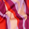 Bomullssatin Retrovågor | Poppy Fabrics – purpur/brandgul,  thumbnail number 2