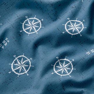 GOTS Bomullsjersey Kompass | Tula – jeansblå, 